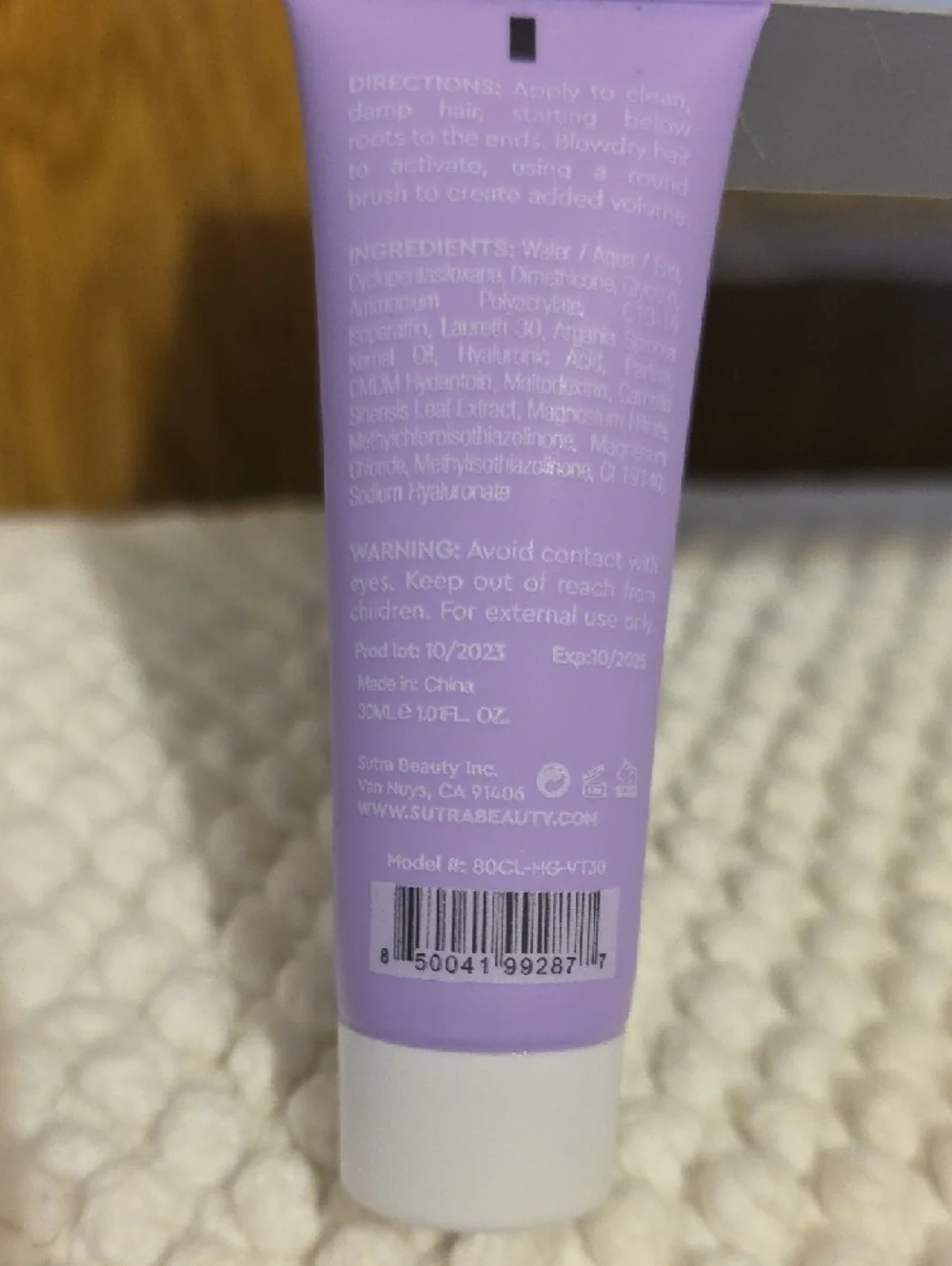 SUTRA Beauty Heat Guard Volumizing Cream - Lavender - Picture 2 of 3